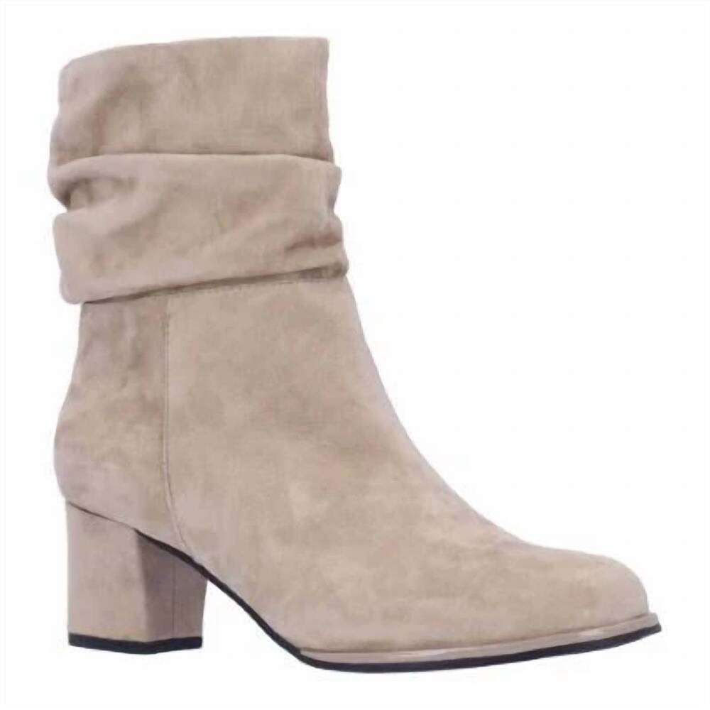 NEW L'AMOUR DES PIEDS women's pivar leather comfort boots in taupe kidsuede